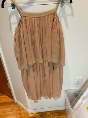 Layered Chiffon Romper - Taupe